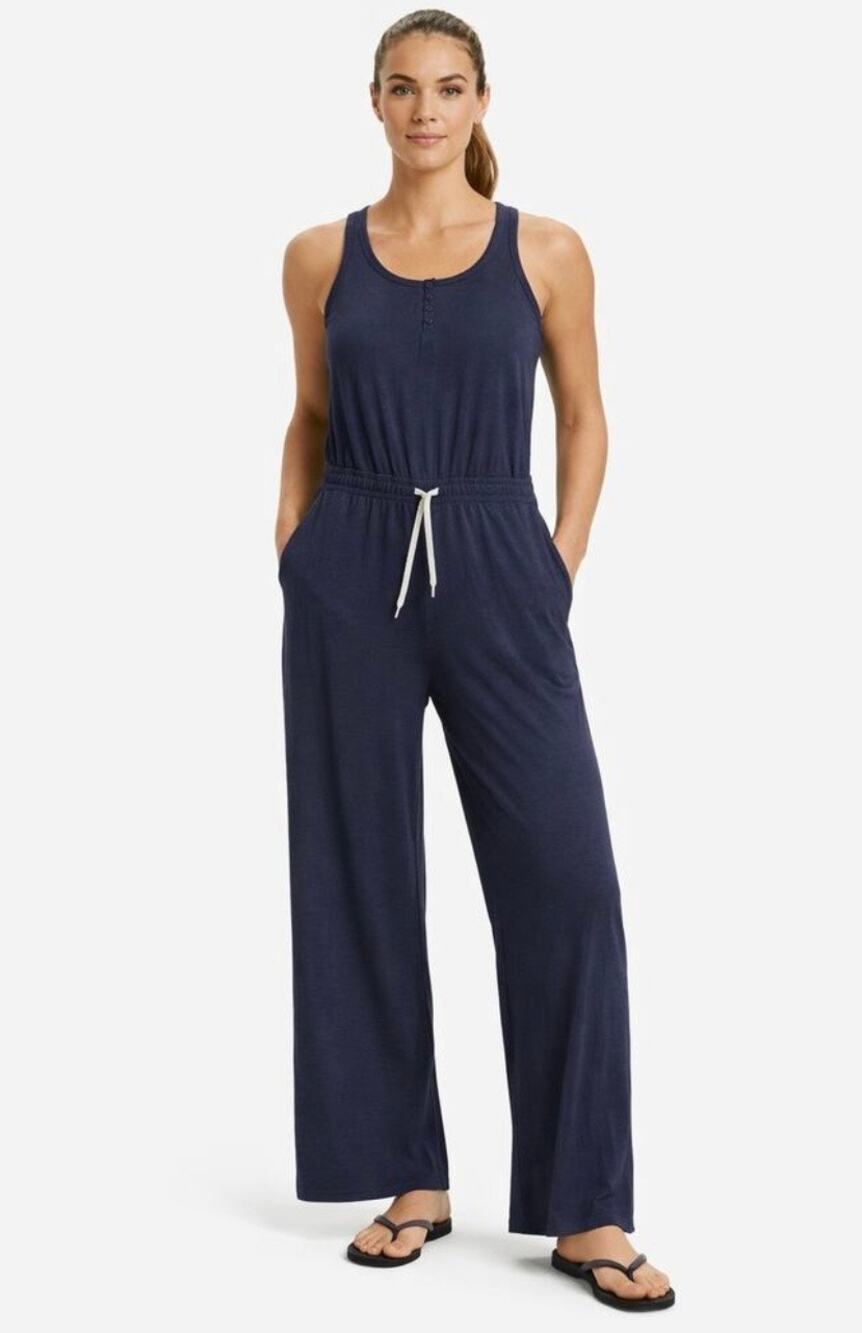 Vuori Women's Large Sleeveless Wide Leg Jumpsuit size large